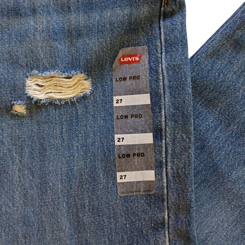 Levi's Womens Low Pro Relaxed Straight Jeans Light Wash Size 27 Mid Rise Vintage - Picture 11 of 12